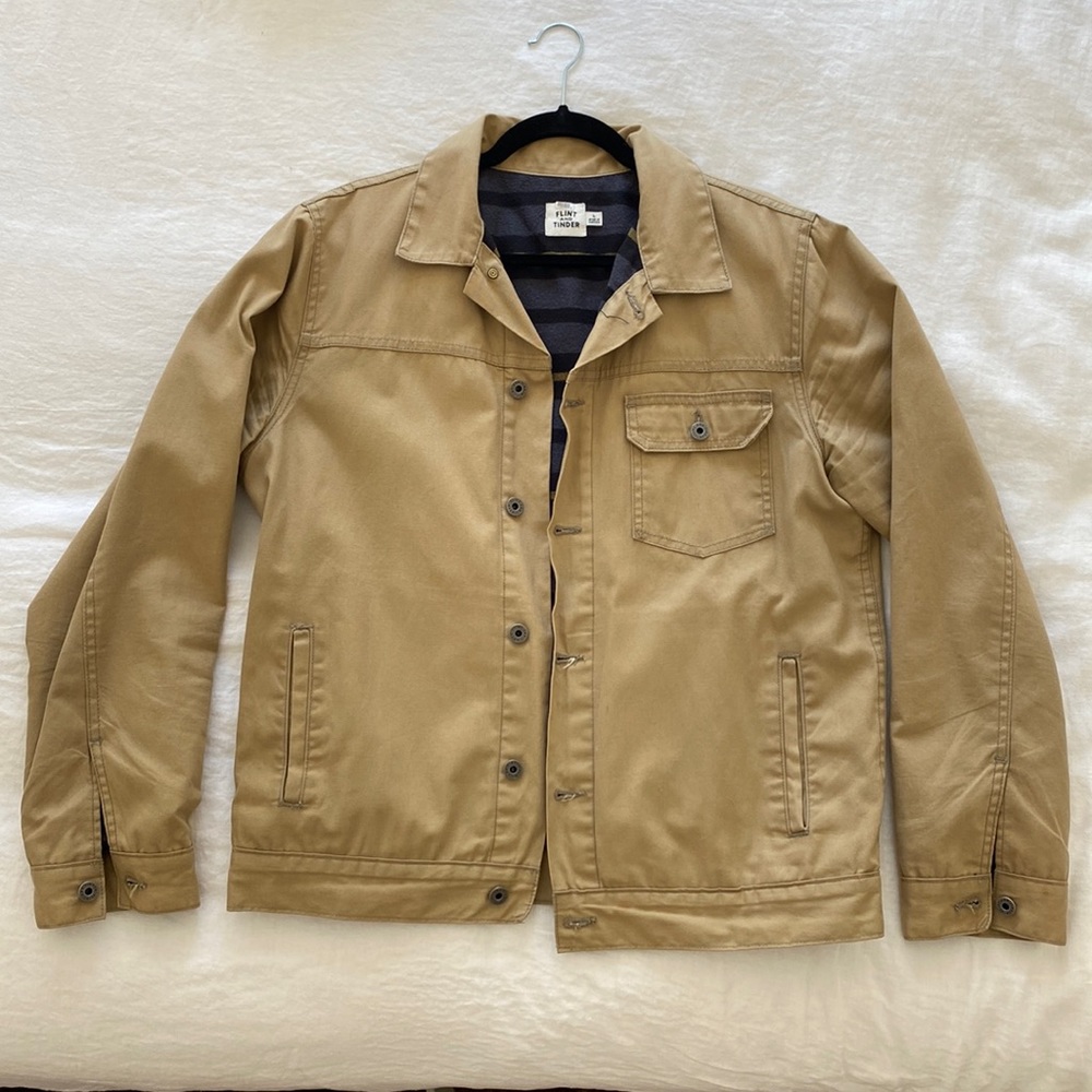 Flint and Tinder waxed Trucker Jacket - mens Large (L)